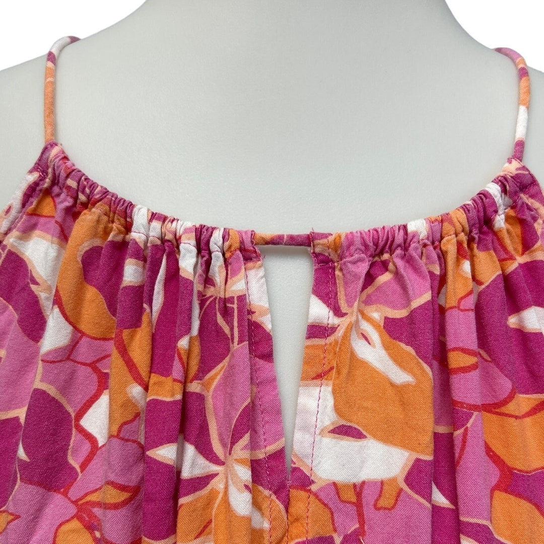 Japna Womens Small 100% Viscose Cropped Floral Halter Top