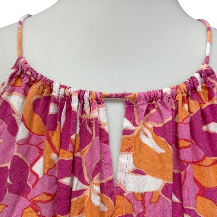 Japna Womens Small 100% Viscose Cropped Floral Halter Top