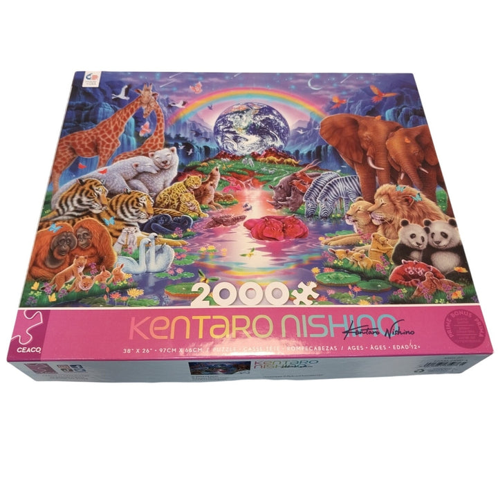 2000 Pce Ceaco Kentaro Nishino Family of the Earth Rainbow Animal Jigsaw Puzzle