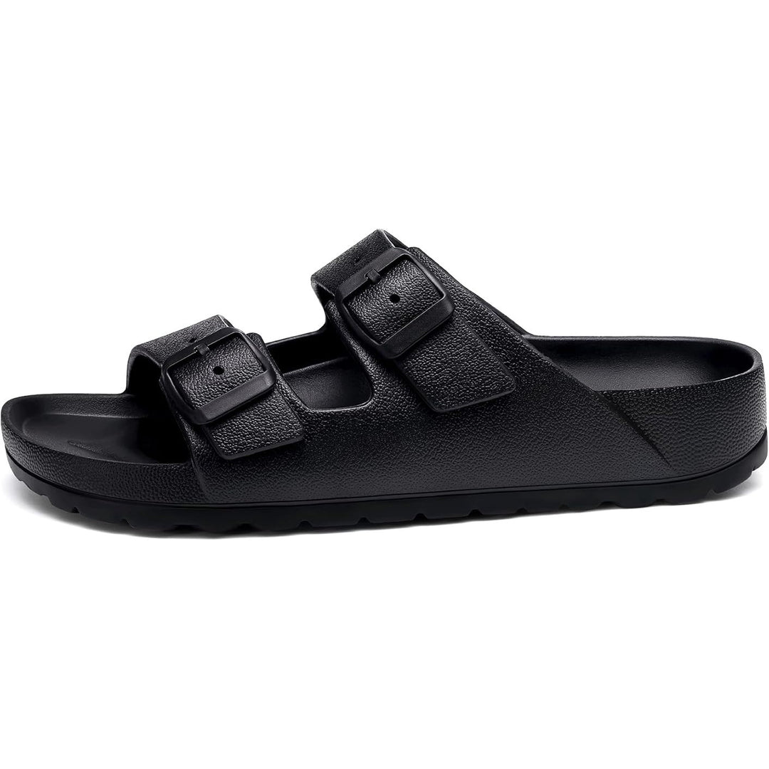 Kidmi Kids Size 3 Black EVA Arch Support, Adjustable Buckle Slide Sandal Shoes