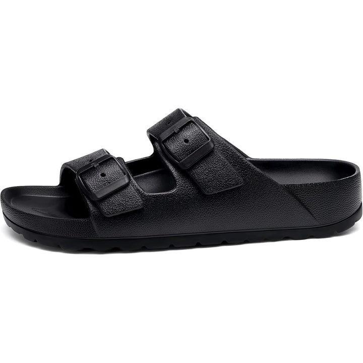 Kidmi Kids Size 3 Black EVA Arch Support, Adjustable Buckle Slide Sandal Shoes