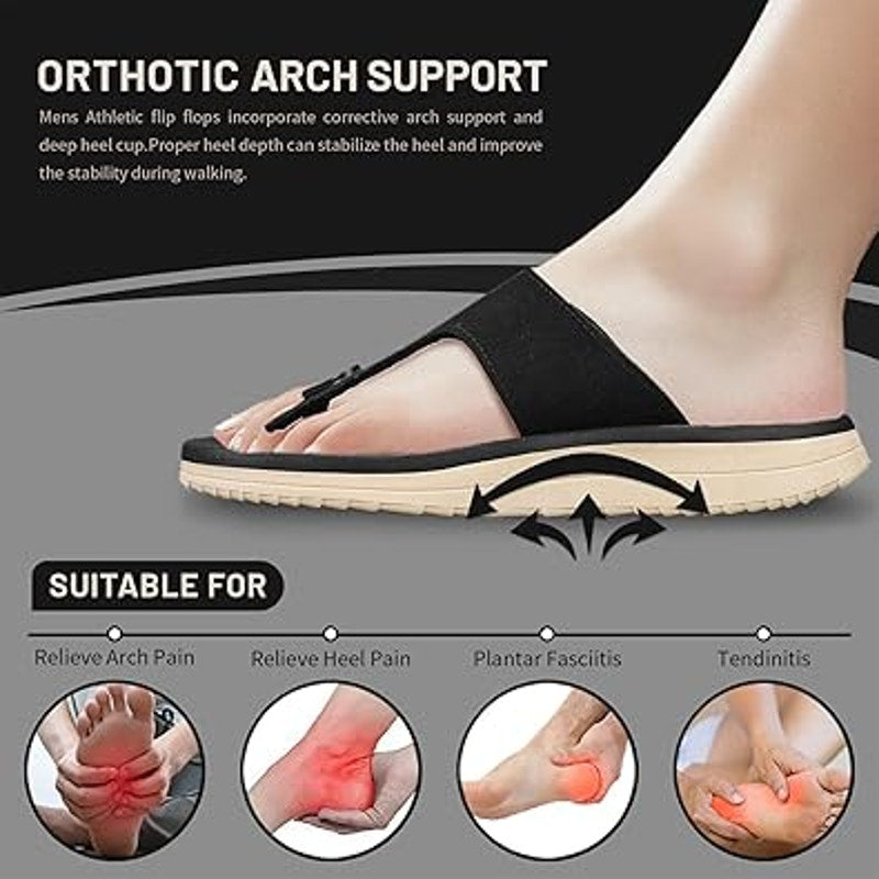 Subbxre Mens 12 Black Thong Adjustable Buckle Open Toe Flip Flop Sandal Shoes