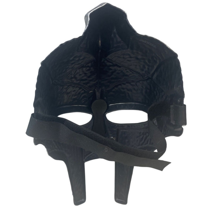 Plastic Gladiator Silver Black Adjustable Elastic Band Halloween Costume Mask