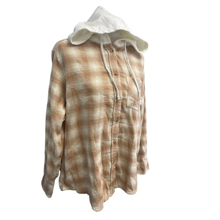 New Champion Unisex Small Gray Pullover Sweatshirt w Bonus Plaid Flannel Hoodie