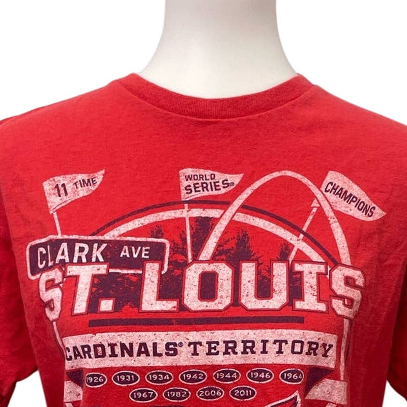 MLB St Louis Cardinals Baseball Mens Medium Cotton Blend Short Sleeve Tee Shirt