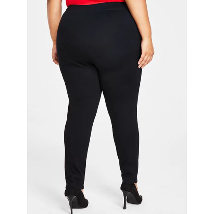 INC Womens Plus Size 22WP Skinny Pull-On Mid Rise Basic Black Ponte Pants