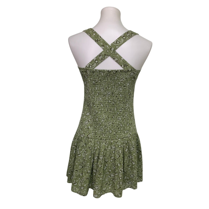 New American Eagle Womens Medium Front Button Up Bandana Paisley Dress