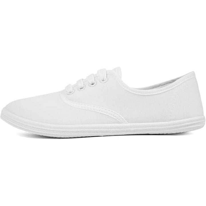 Venus Celia Womens Size 7 Solid White Lace Up Basic Canvas Sneaker Tennis Shoes