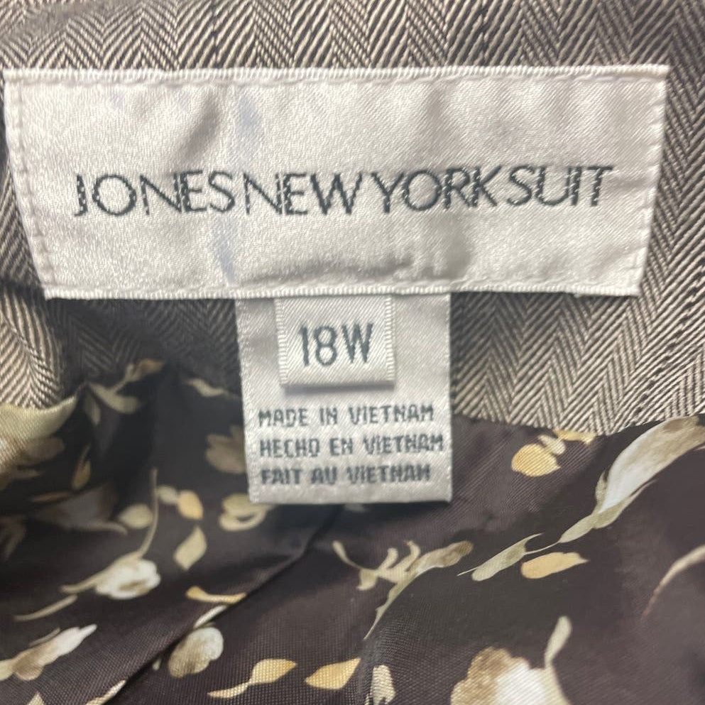 Jones New York Suit Womens Plus Size 18W 2-Button PolyBlend Blazer Suit Jacket