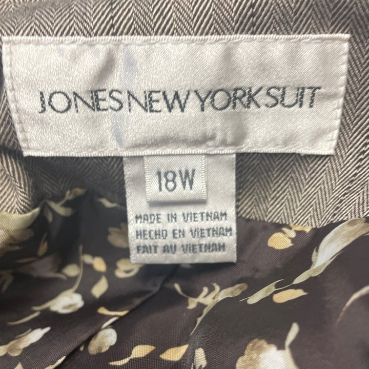 Jones New York Suit Womens Plus Size 18W 2-Button PolyBlend Blazer Suit Jacket