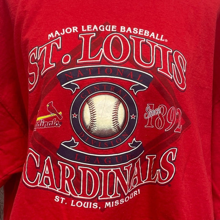CSA Mens XXL Cotton St Louis Baseball Cardinals Short Sleeve Crew Neck Tee Shirt