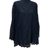 Style & Co Woman 3X Long Sleeve Lacy Hi Low Tunic w Front Torso Lining Blouse
