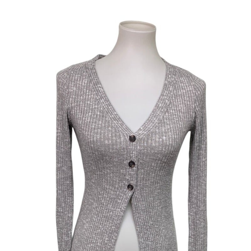 New American Eagle Womens Small 3-Button Long Sleeve Duster Cardigan Sweater