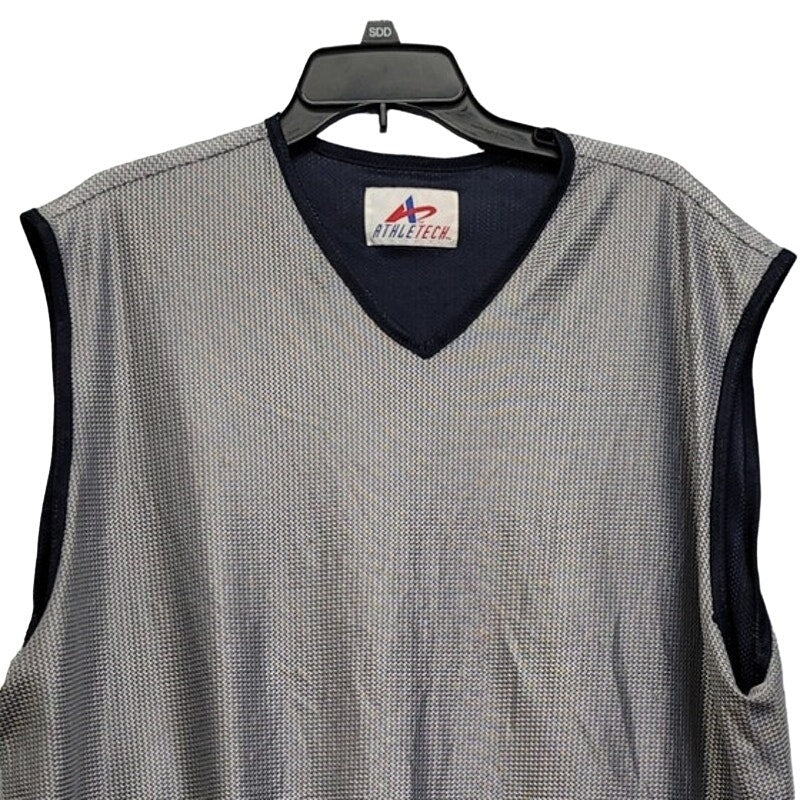 AthleTech Mens XL PolyNylon Sleeveless Zig Zag Patterned Fully Lined Jersey