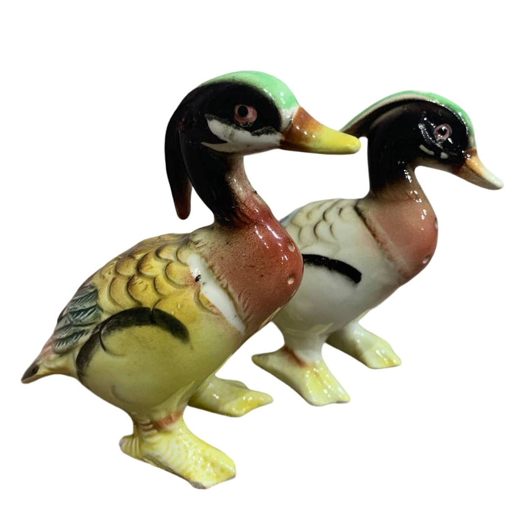 Vintage Ceramic Pheasant Game Bird Duck Grouse Salt Pepper Shaker Set