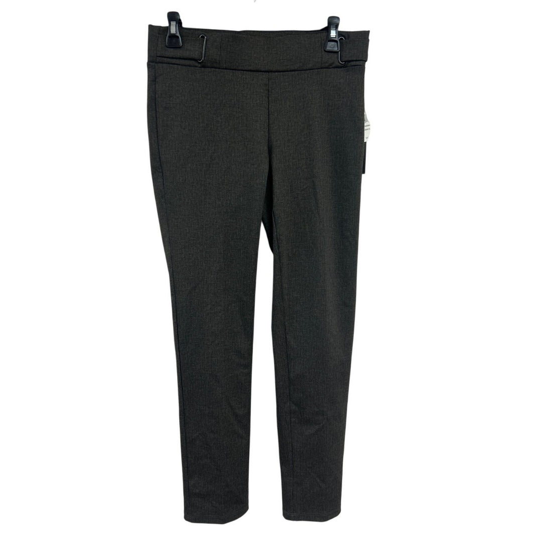 NWT New Retrology Womens Small Espresso Bean Polyester Blend Scratch Print Pants