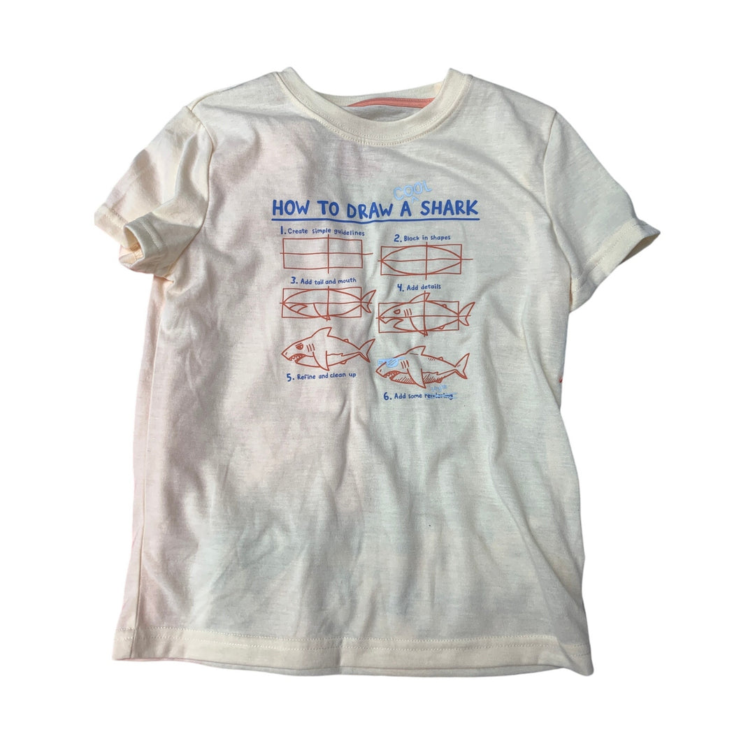 New Cat &amp; Jack Boys Small (6/7) 3 Piece How to Draw A Cool Shark Sleepwear Set