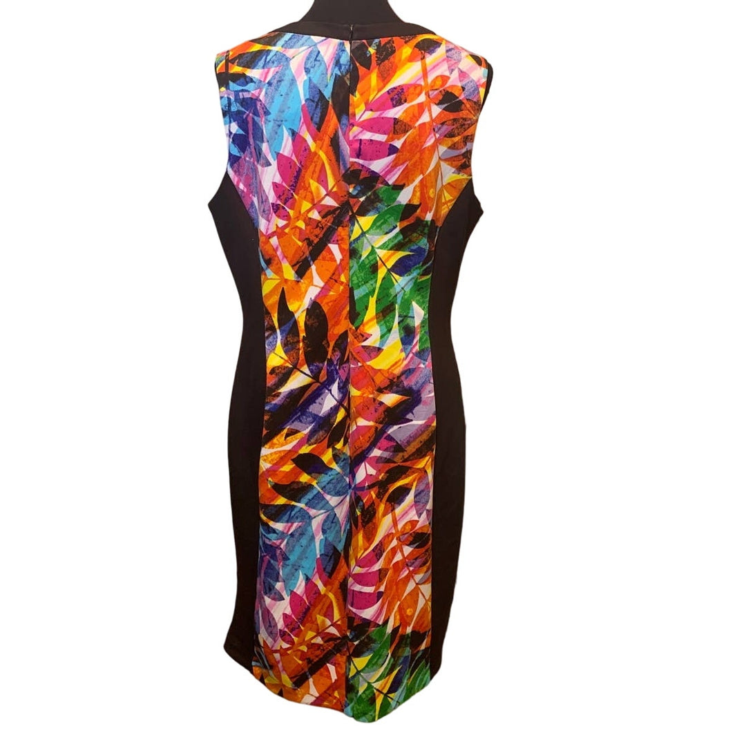 London Style Collection Womens Size 16 Bodycon Slimming PolyBlend Floral Dress