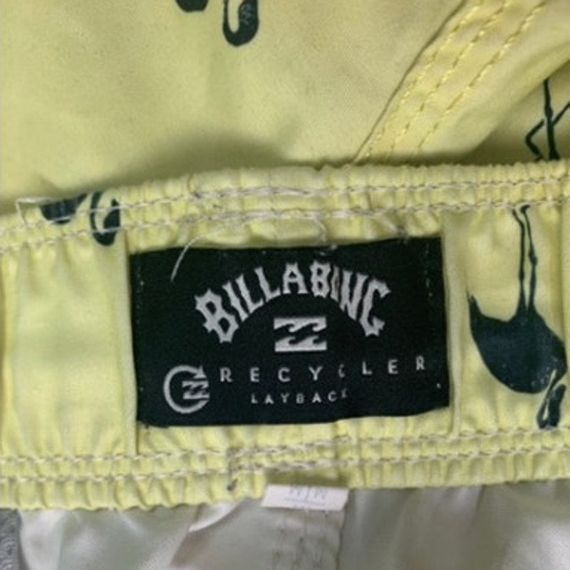 2 Yellow Mens Medium Pineapple Drawstring Waist Unlined Swim Shorts Trunks