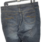 Zana-Di Womens Size 22S Short Ramie Cotton Blend Dark Wash Boot Cut Denim Jeans