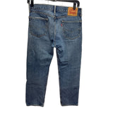 Levi's Mens 33 X 32 505 100% Cotton Regular Fit Straight Leg Denim Blue Jeans