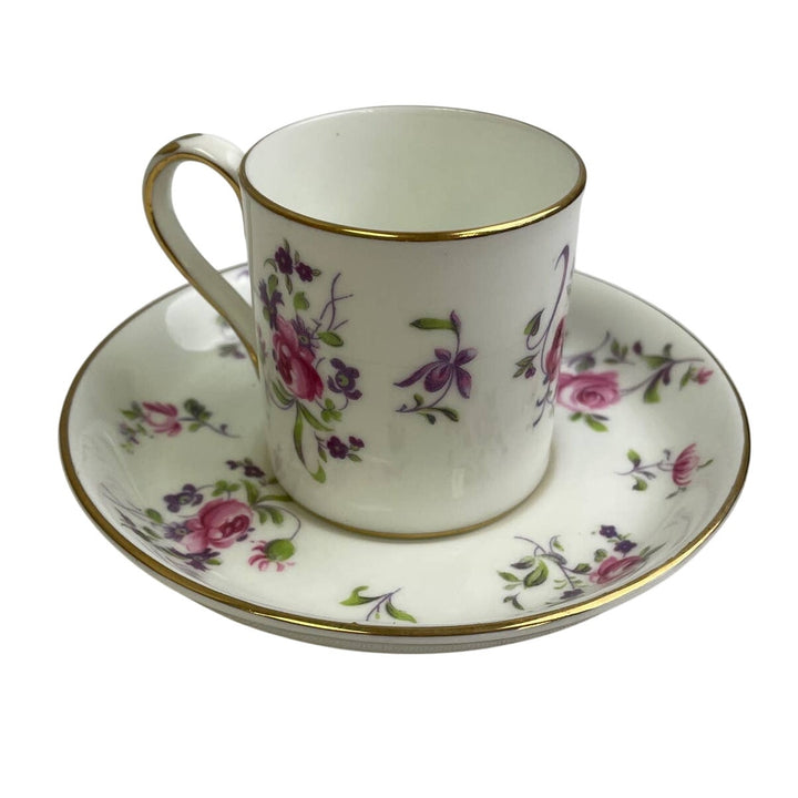 Vintage Crown Staffordshire England Cup &amp; Saucer Rose Fine Bone China Teacup Set