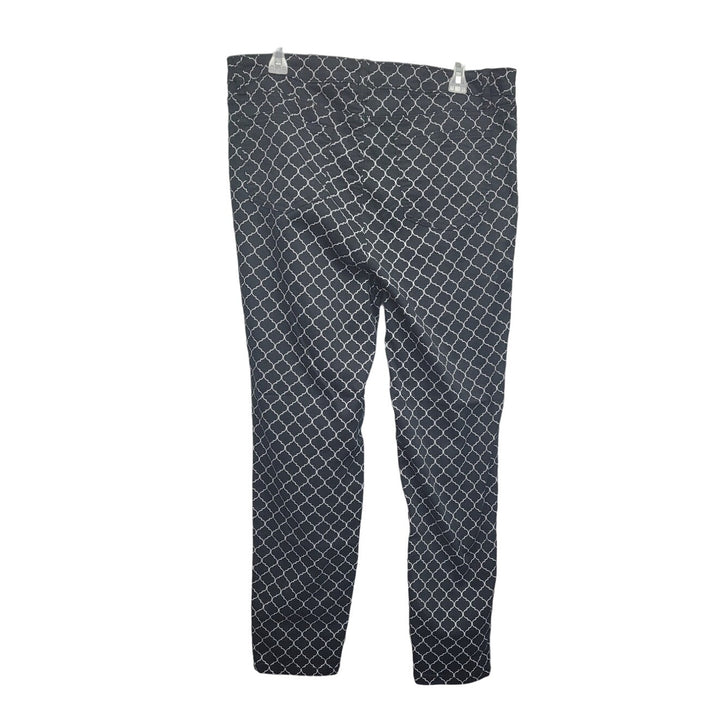 Needle &amp; Cloth Womens 16 Skinny Ankle Trellis Patterned Jeans w Pockets