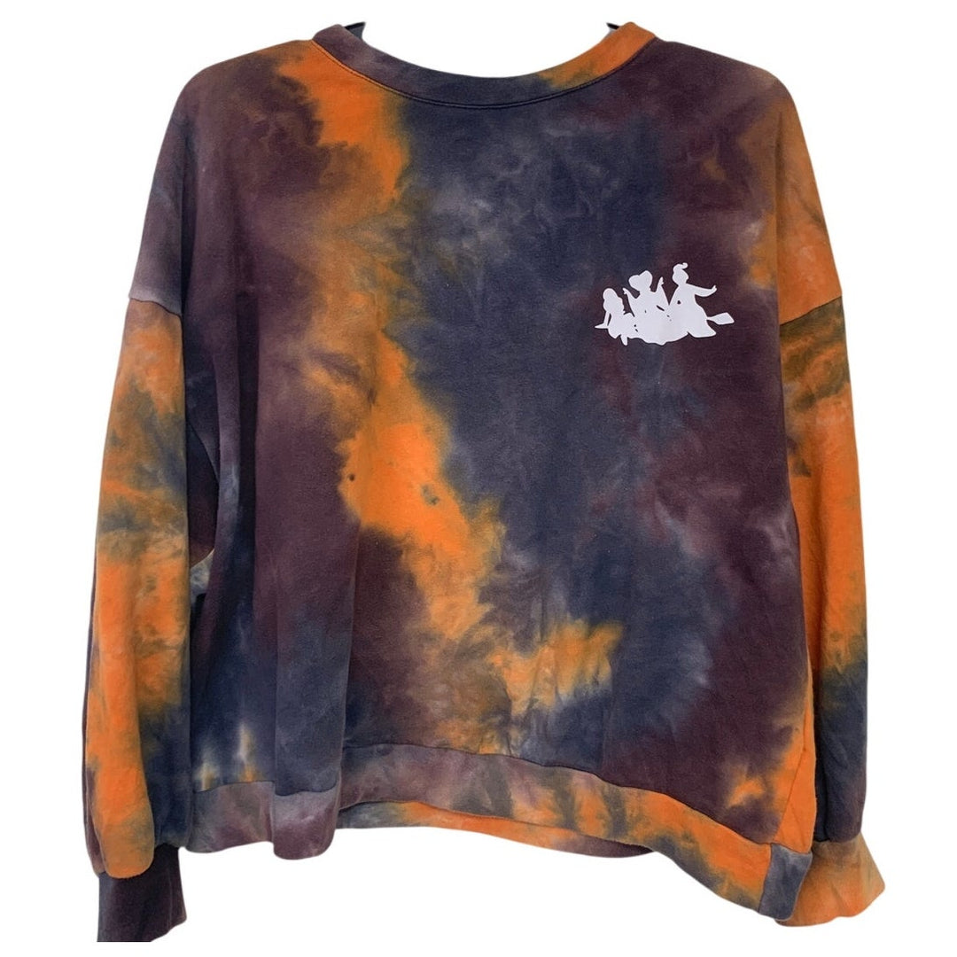 Upcycled Handprinted Womens Large Hocus Pocus Zero Amucks Given Sweatshirt