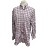Tommy Hilfiger Mens Medium 100% Cotton Gingham Long Sleeve Button Down Shirt