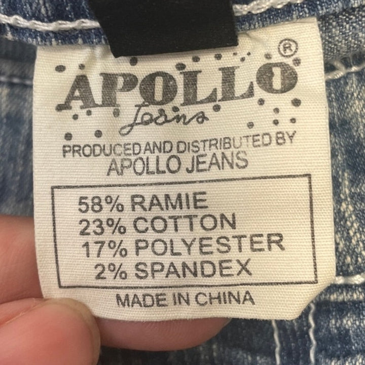 Apollo Jeans Juniors 9/10 Stretch Cotton Butterfly Denim Capri Cropped Pants