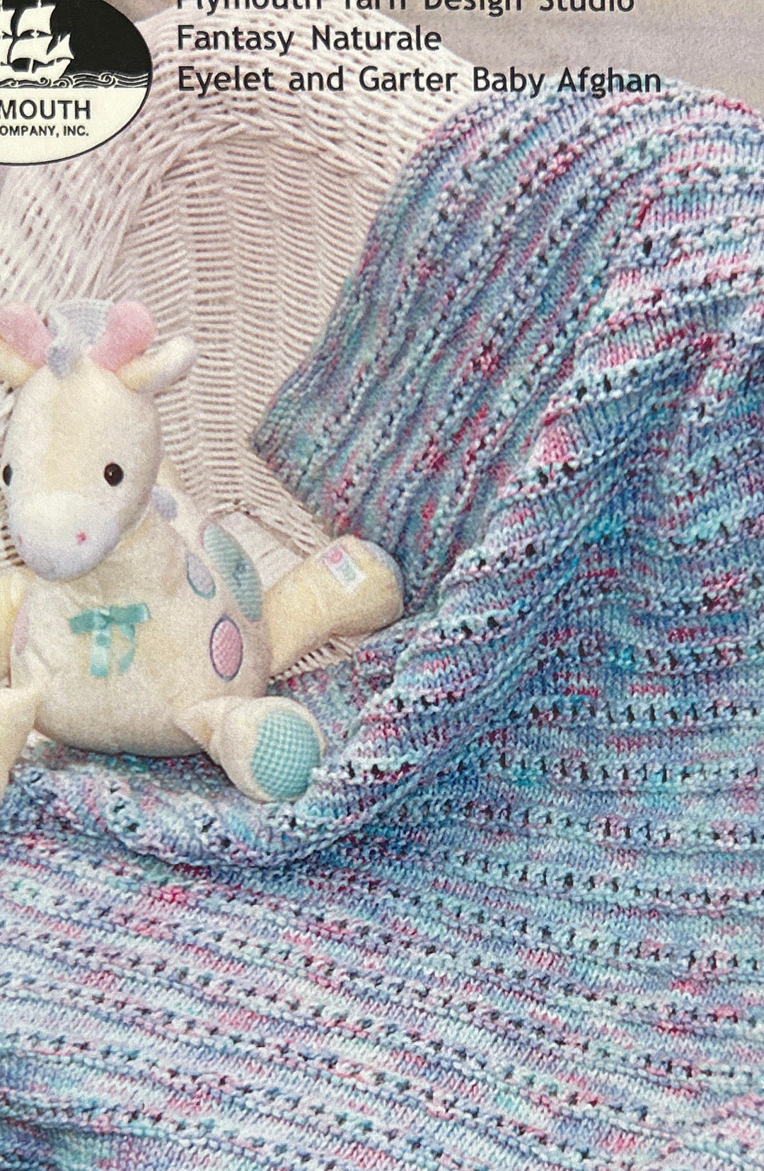 New NOS 2000 Plymouth Design C112 Fantasy Naturale Baby Afghan Knitting Pattern