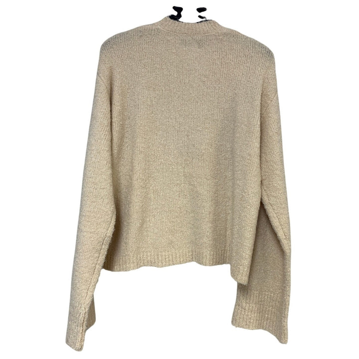 New Eddie Bauer Womens XS Long Sleeve Pullover Knit Ivory Cuddle Up Sweater