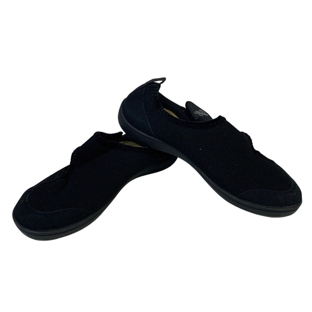 LeIsfIt Womens Size 8 Black Sneakers Hook and Loop Closure Barefoot Shoes