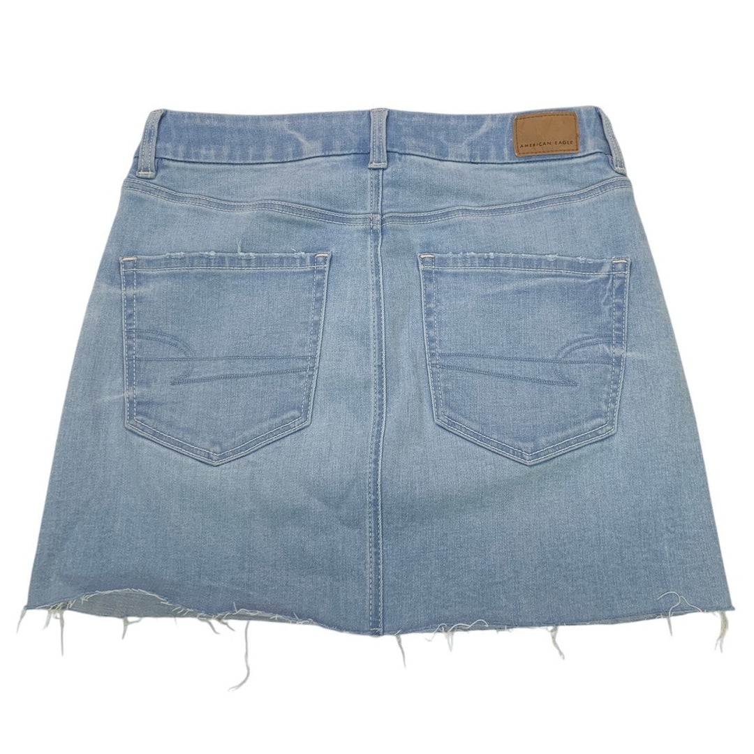 New American Eagle Womens Size 4 Curvy High Rise Mini Denim Blue Jean Skirt