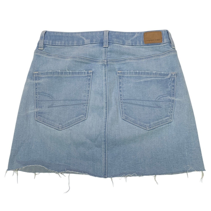 New American Eagle Womens Size 4 Curvy High Rise Mini Denim Blue Jean Skirt