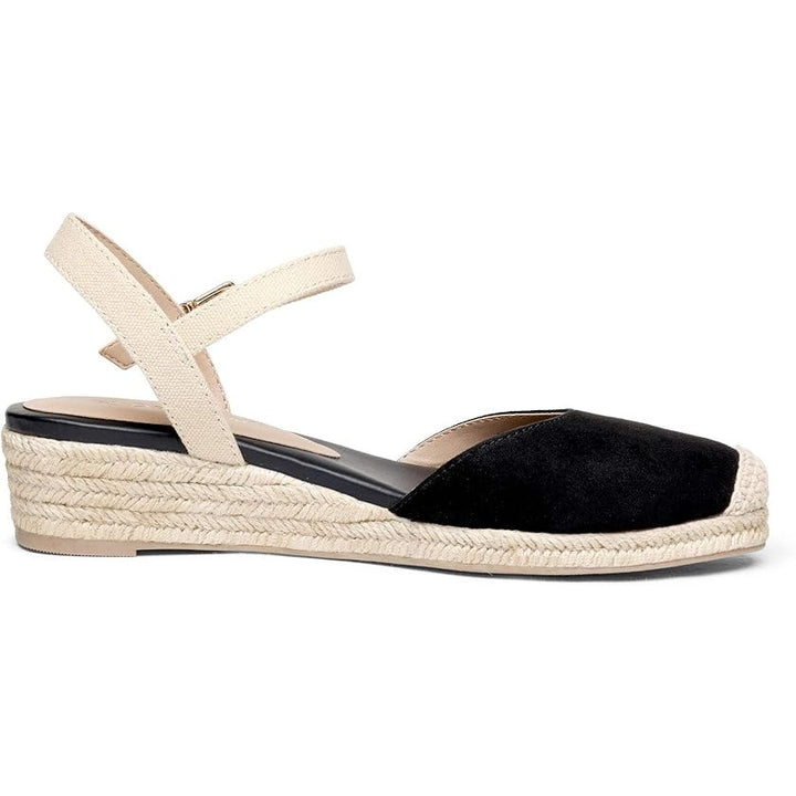 Dream Pairs Womens Size 10 Black Closed Toe Espadrille Ankle Strap Sandals Shoes