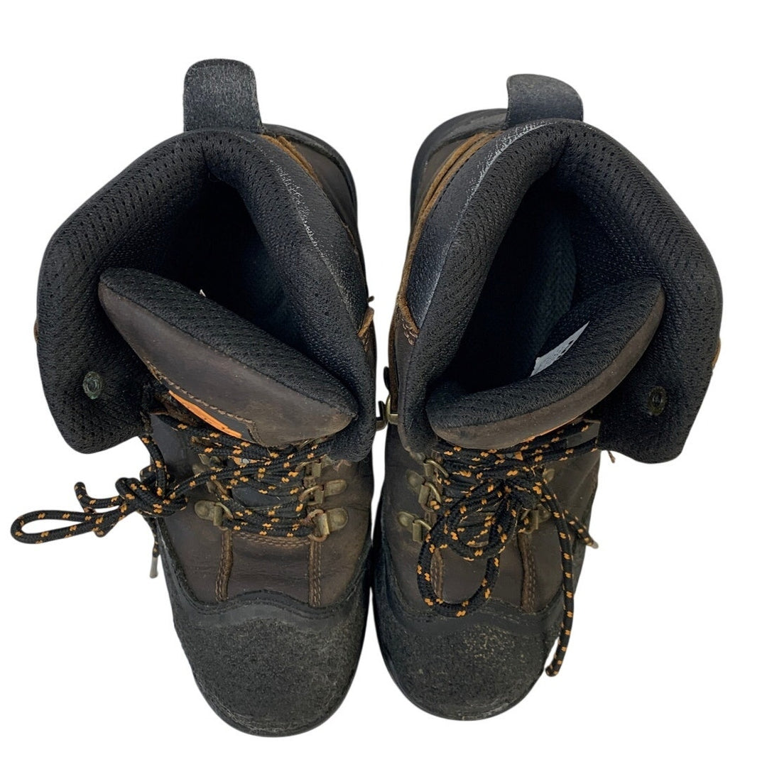 Ningo Mens Size 8.5 Brown Work Boots Lace Up Steel Toe Water Resistant Shoes