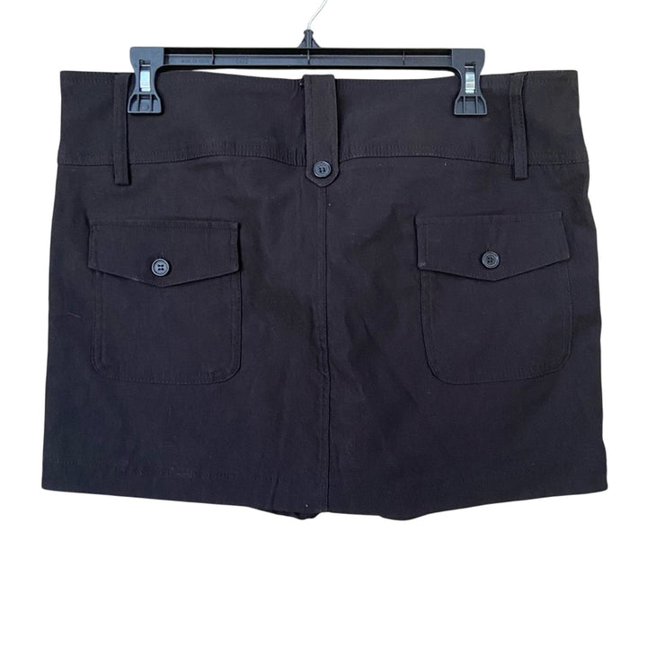 NWT New Krafty Womens Plus Size 2X Black Cotton Blend Mini Skort w Pockets