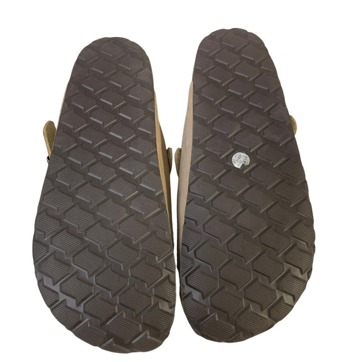 Kidmi Womens Size 11 Brown Clogs Suede Fur Lined Closed Round Toe Slip On Shoes