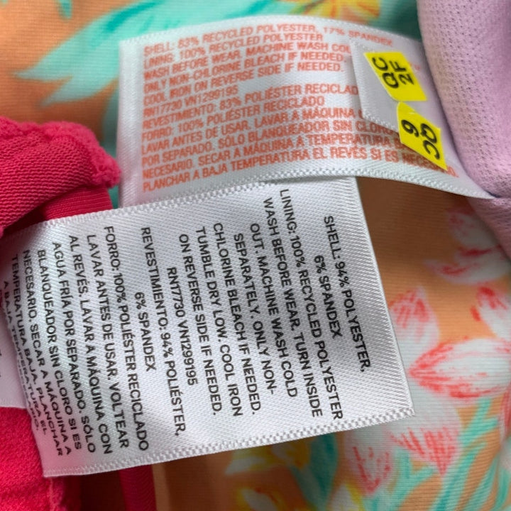 New Cat &amp; Jack Art Class Girls Medium 2 Bikini Swim Tops Bottoms Swimsuit Set