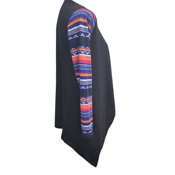Gee Gee Womens Small Patterned Long Sleeve Open Cardigan Lightweight Sweater