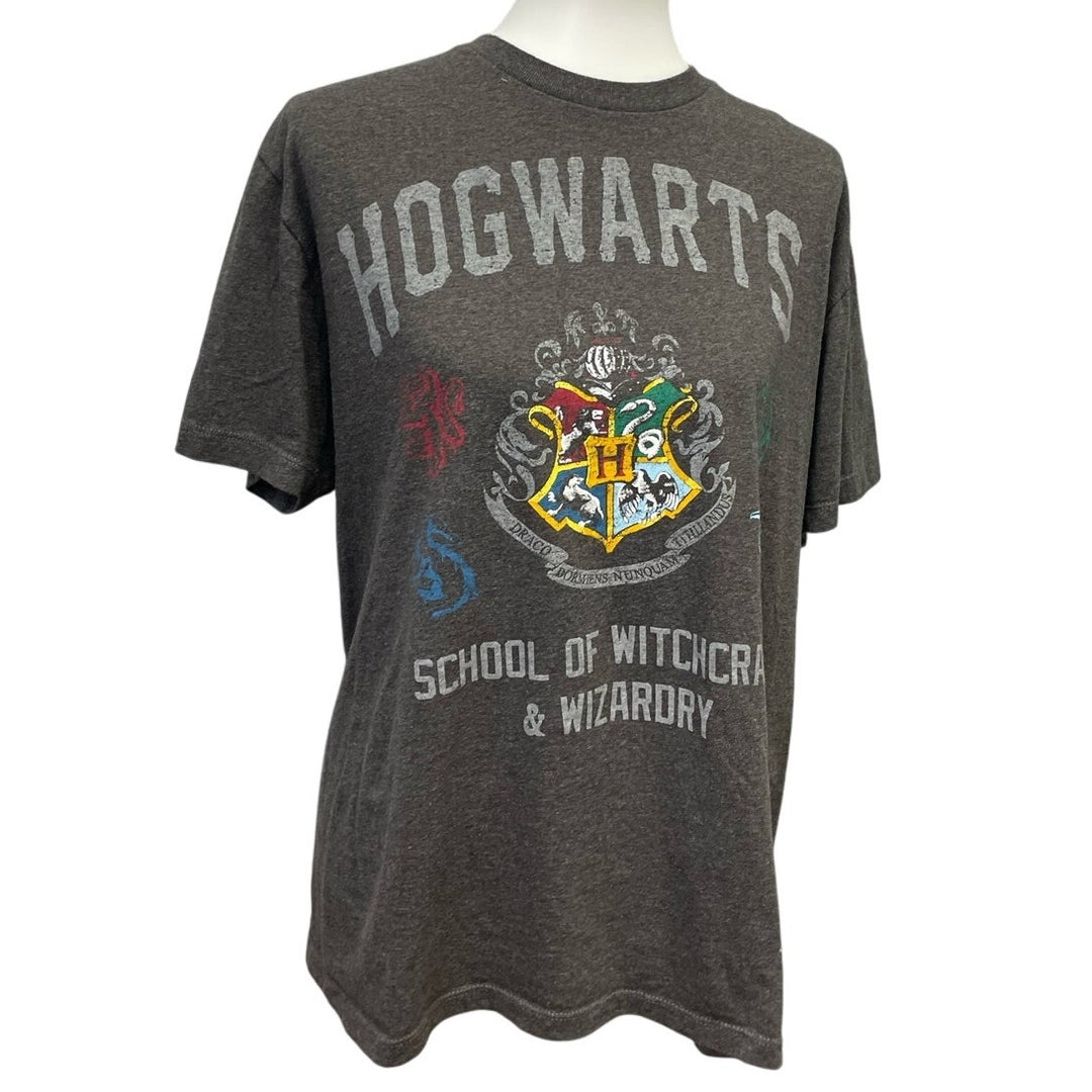 Harry Potter Hogwarts Mens Large Cotton Blend Short Sleeve Crew Neck Tee Shirt
