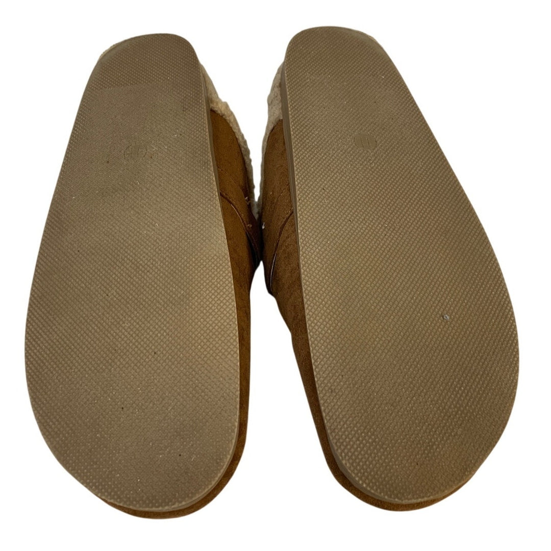 DV by Dolce Vita Womens Size 11 Cognac Brown Sherpa Lined Slide On Clog Shoes