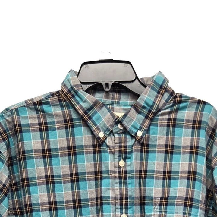 Sonoma Mens 2XL 100% Cotton Plaid Long Sleeve Button Up Shirt w Front Pocket