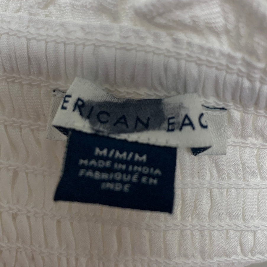 New American Eagle Womens Medium Sweetheart Front Tie Adjustable Thin Strap Top