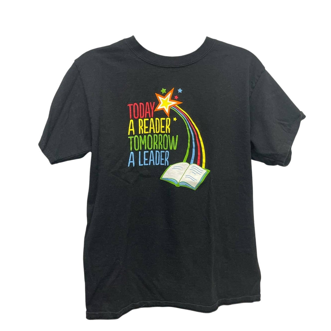 Hanes Womens Small Today A Reader Tomorrow A Leader Cotton Short Sleeve Tee