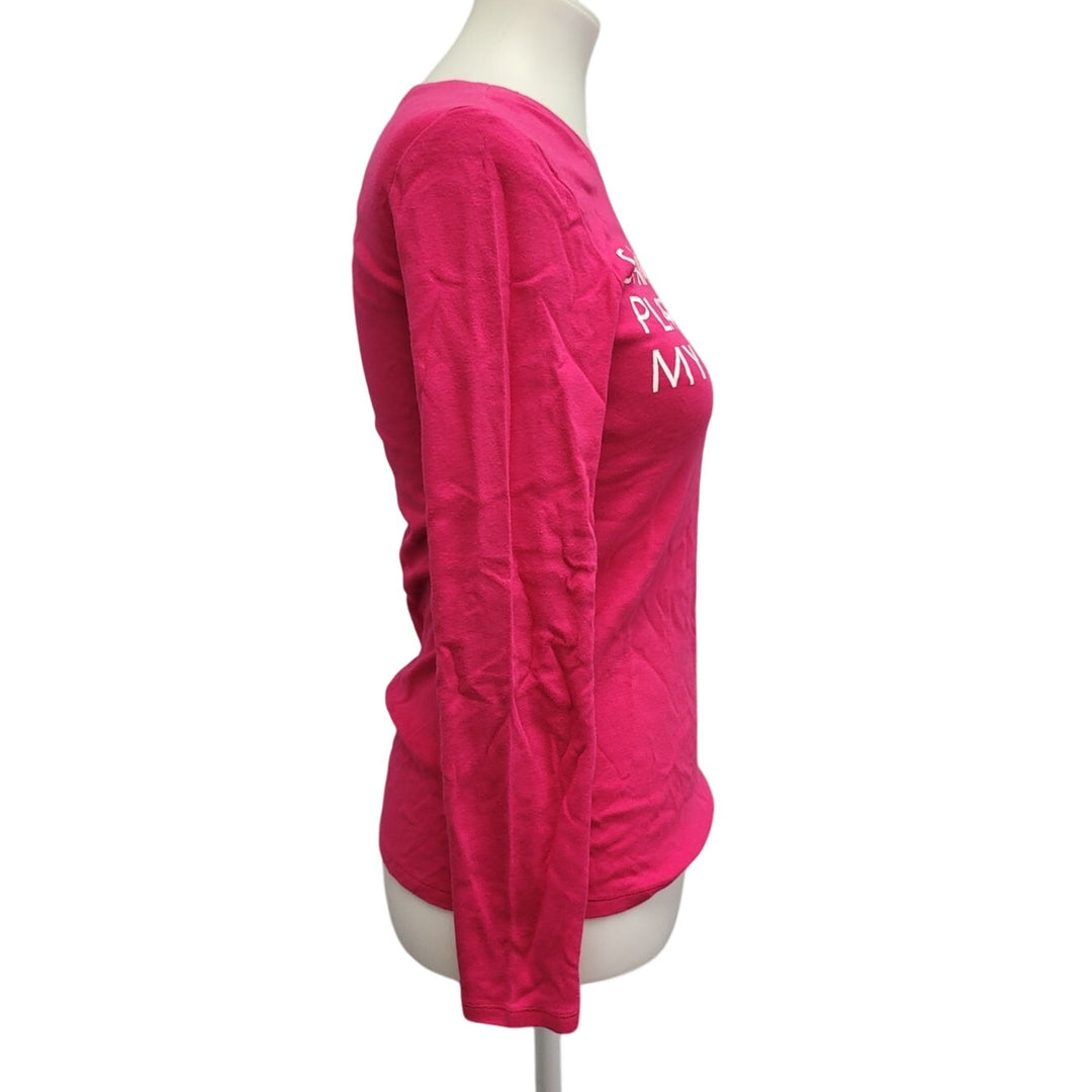 Hand Printed Upcycled Girls XL Saving the Planet Superpower Long Sleeve Tee