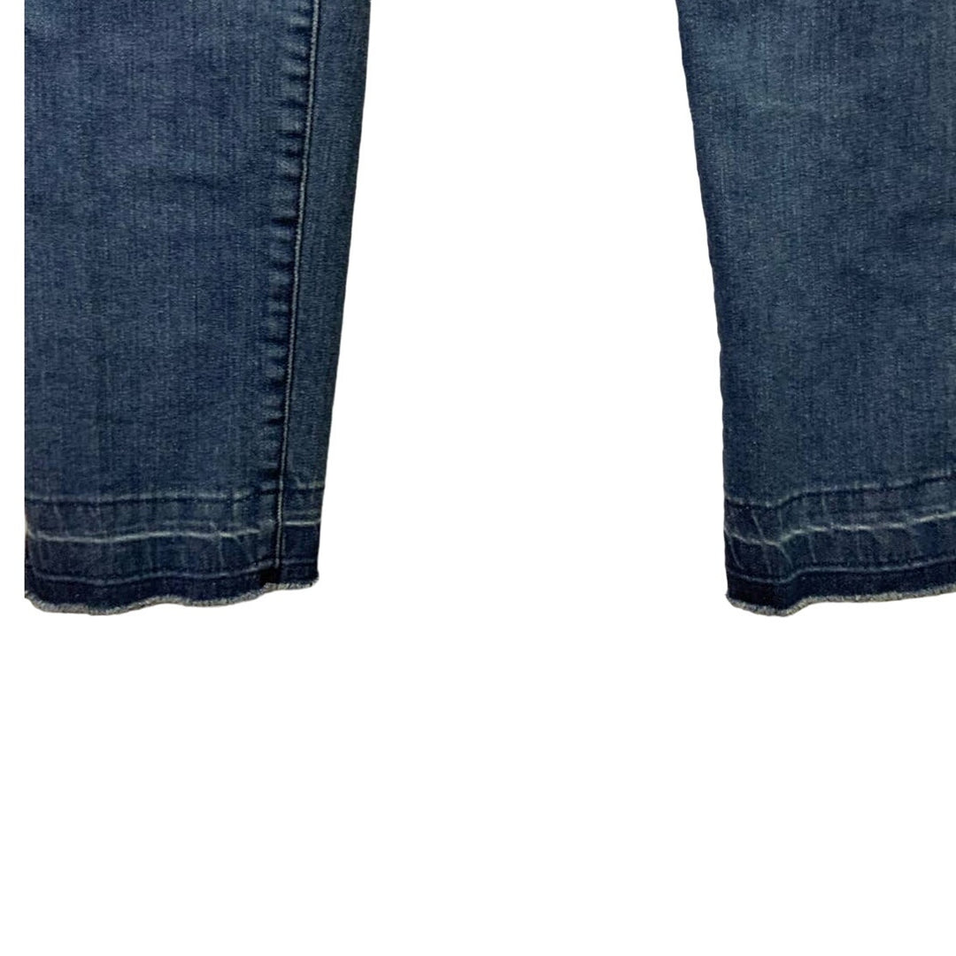Michael Kors Size 6 Izzy Skinny Rough Hem Dark Wash Stretch Denim Blue Jeans