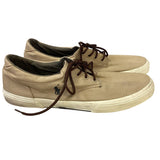 Polo Ralph Lauren 14D Felton Tan Canvas Lace Up Sneakers Casual Tennis Shoes