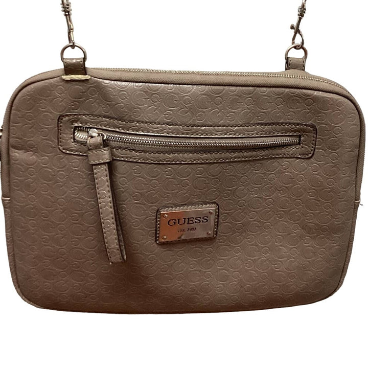 GUESS Crossbody Faux Leather Small Laptop Tablet Zippered Purse Handbag Bag Case